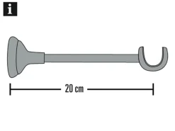 Online Gardinia Träger Europa offen lang für Ø 19 mm Silber-antik 28 cm