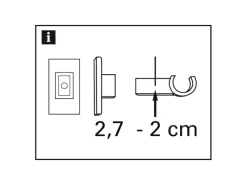 Best Gardinia Träger für Caféhausstange California Ø 10/12 mm Weiß
