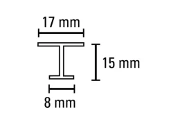 Gardinia T-Schiene Kunststoff Weiß 250 cm