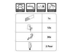Outlet Gardinia Vorhangschiene Flexline Kunststoff 350 cm