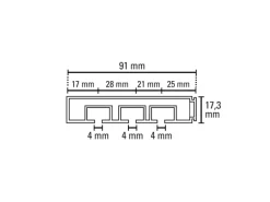 Outlet Gardinia Vorhangschiene 3-läufig GE3 Weiß 300 cm
