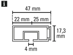Gardinia Vorhangschiene 1-läufig GE1 Weiß 180 cm
