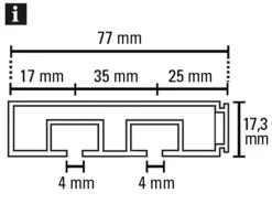 Online Gardinia Vorhangschiene 2-läufig GE2 Weiß 150 cm
