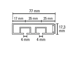 Online Gardinia Vorhangschiene 2-läufig GE2 Weiß 150 cm