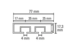 Online Gardinia Vorhangschiene 2-läufig GE2 Weiß 210 cm