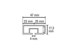 New Gardinia Vorhangschiene 1-läufig GE1 Weiß 250 cm
