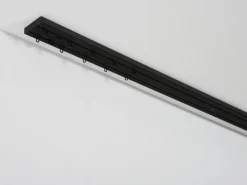 Gardinia Vorhangschienen-Set 2-Lauf Schwarz 150 cm