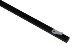 Clearance Gardinia Vorhangschienen-Set Lucy 1-läufig Schwarz-Matt 230 cm Schwarz Matt