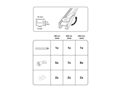 Clearance Gardinia Vorhangschienen-Set Lucy 1-läufig Schwarz-Matt 230 cm Schwarz Matt