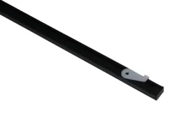 Discount Gardinia Vorhangschienen-Set Lucy 1-läufig Schwarz-Matt 200 cm Schwarz Matt