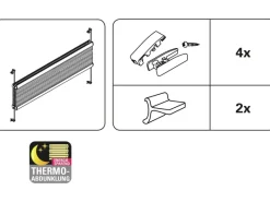 Hot Gardinia Wabenplissee Concept Thermo energiesparend Abdunklung 40 x 130 cm Weiß