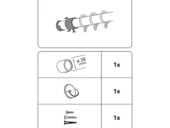 New Gardinia Wandlager Bifo für Ø 28 mm Weiß