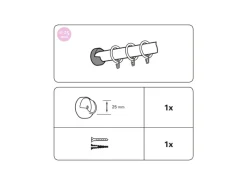 Sale Gardinia Wandlager Holz Country Ø 25 mm Castell Eiche