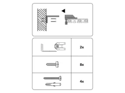 Gardinia Winkelträger Weiß 10 cm 2-er Pack
