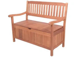 Garden Pleasure Gartenbank Houston 2-Sitzer Eukalyptus Braun 90 x 107 x 59 cm