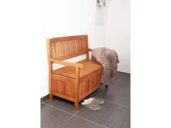 Garden Pleasure Gartenbank Houston 2-Sitzer Eukalyptus Braun 90 x 107 x 59 cm