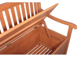 Garden Pleasure Gartenbank Houston 2-Sitzer Eukalyptus Braun 90 x 107 x 59 cm