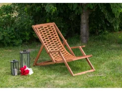 Best Merxx Gartenliegestuhl Aurora Natur inkl. Kissen