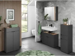 Clearance Germania Kommode Forano 4499 Graphit Eiche 56 cm x 98 cm x 34 cm Grafit Eiche