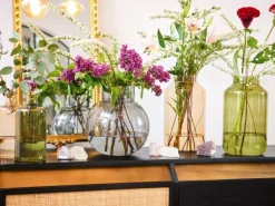 Clearance Glas Vase 22,25 cm x Ø 10,25 cm Braun