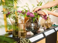 Clearance Glas Vase 22,25 cm x Ø 10,25 cm Braun