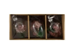 Online Glas-Eier mit Blumen 3 Stück Rosa