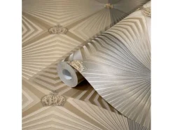 Glööckler Vliestapete Imperial Rauten mit Krönchen