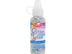 Outlet Glitterglue Flasche 53 ml Dosierverschluss Confetti Sterne Silber