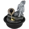 Clearance Globo Brunnen Fontana Buddha Kunststoff Schwarz Matt