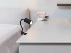 Sale Globo Klemmstrahler Robby 1-flammig Schwarz matt 290 x 100 x 415 mm