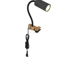 New Globo Klemmstrahler Robby 1-flammig Graphit Dunkel 290 x 100 x 415 mm