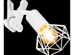 Globo Klemmstrahler Xara I 1-flammig Weiß matt 170 x 92 x 180 mm