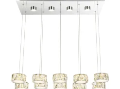 Hot Globo LED-Pendelleuchte Amur Chrom 14-flammig