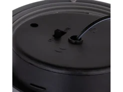 Discount Globo LED-Solaraußenleuchte Laterne mit Feuereffekt Kunststoff Grau Rattanoptik