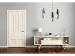 Outlet Globo Pendelleuchte Annika Nickel matt Rauch 1-flammig Ø 10,5 cm