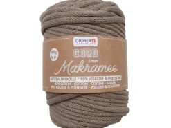 Best Glorex Makramee Cord 5 mm 500 g Gewebt Hellbraun