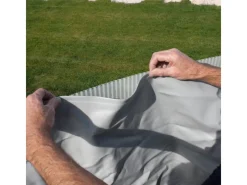 Clearance Gre Stahlwand-Pool Kea Ø 300 cm x 120 cm Rund Graphit