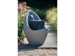 Clearance Dobar Großer Design-Gartenbrunnen in Ei-Form 49,5 cm x 49,5 cm x 66,5 cm
