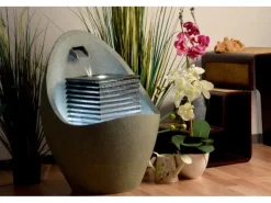 Clearance Dobar Großer Design-Gartenbrunnen in Ei-Form 49,5 cm x 49,5 cm x 66,5 cm