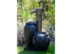 Online Dobar Großer Design-Gartenbrunnen mit Handpumpe 47,5 cm x 38,5 cm x 84 cm