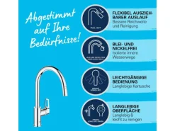 Grohe QuickFix Einhebel-Spültischarmatur Start Loop Chrom mit Brause