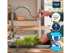 Grohe QuickFix Einhebel-Spültischarmatur Start Loop Chrom mit Brause