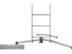 Hailo Alu-Kombileiter S100 Profi Lot 287 cm x 122 cm x 118 cm Aluminium