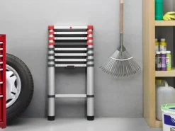 New Hailo Sicherheits-Teleskopleiter FlexLine 260 Aluminium 9-stufig bis 150 kg