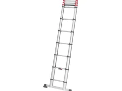 Clearance Hailo Sicherheits-Teleskopleiter FlexLine 320 Aluminium 11-stufig bis 150 kg