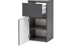 Held Möbel Unterschrank Salerno 40 cm matt Grau-