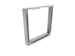 HEVVA Möbelbein GRAZ 25 cm Hoch 25 cm Tief 1 Stück Rohstahl-Klarlack