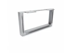 Sale HEVVA Möbelbein GRAZ 15 cm Hoch 30 cm Tief 1 Stück Rohstahl-Klarlack Stahlfarben