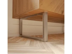 HEVVA Möbelbein GRAZ 20 cm Hoch 20 cm Tief 1 Stück Rohstahl-Klarlack