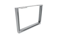 HEVVA Möbelbein GRAZ 25 cm Hoch 35 cm Tief 1 Stück Rohstahl-Klarlack